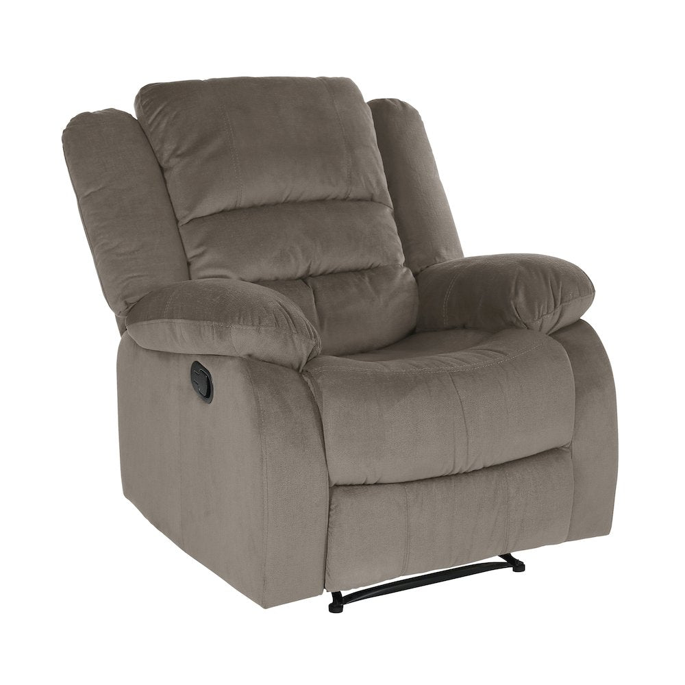 Jarita Microfiber Reclining Chair In Chocolate