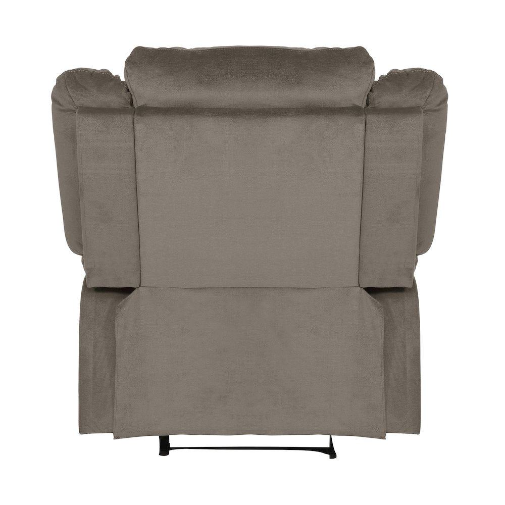 Jarita Microfiber Reclining Chair In Chocolate
