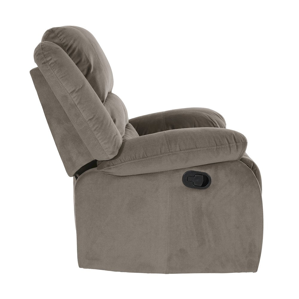Jarita Microfiber Reclining Chair In Chocolate