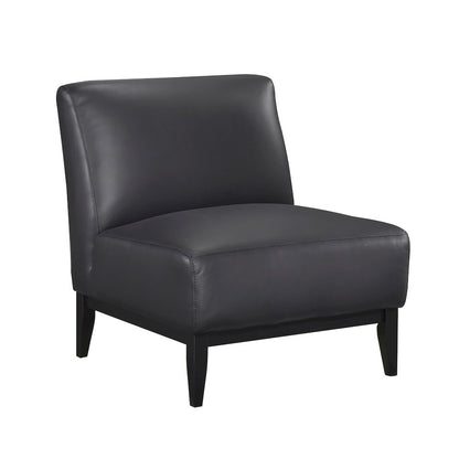 Houghton Leather Accent Chair in Black
