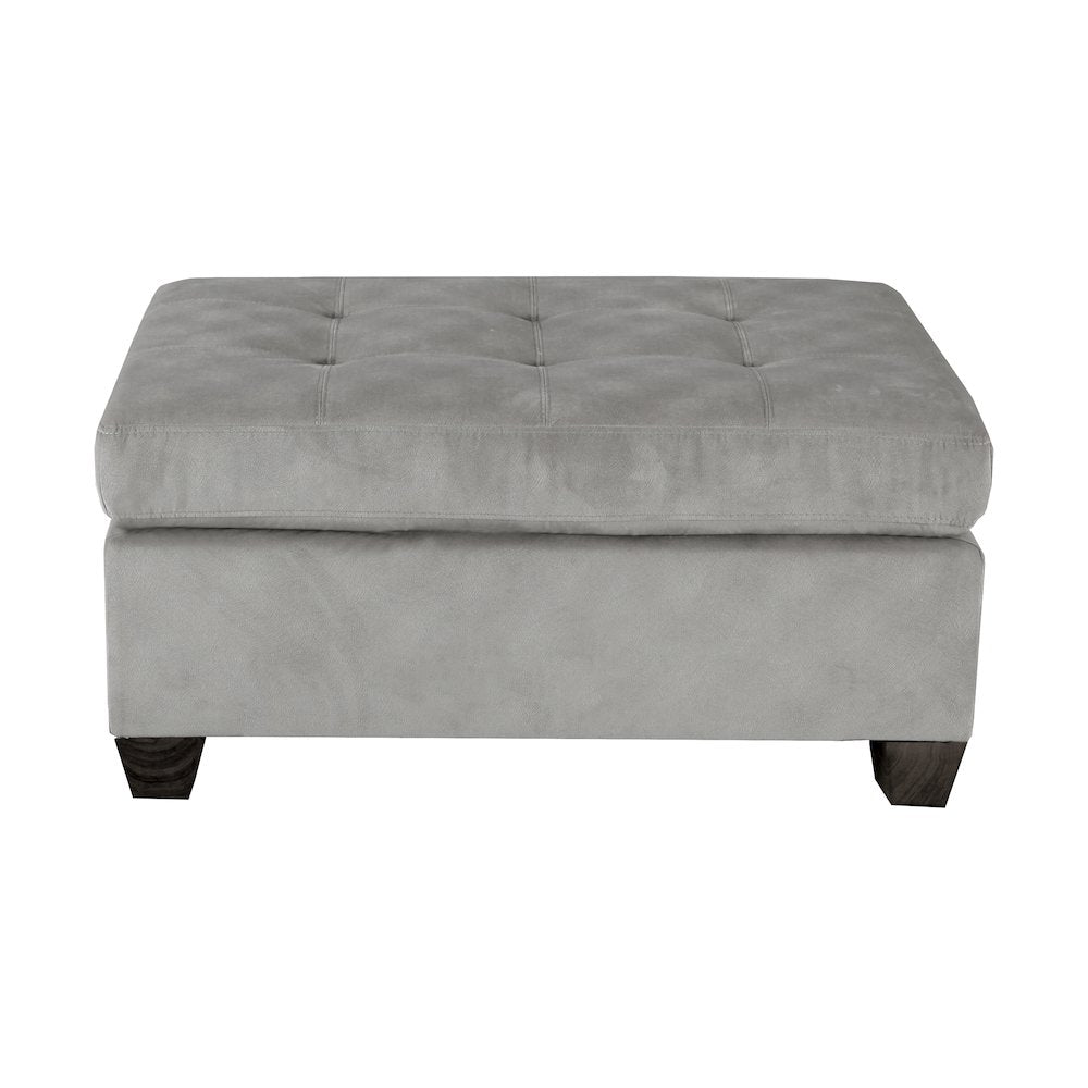 Emilio Microfiber Ottoman In Taupe