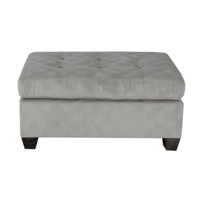 Emilio Microfiber Ottoman In Taupe