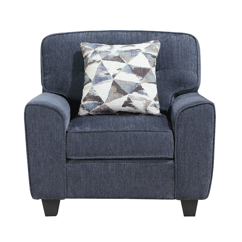 Bennett Chenille Chair in Blue