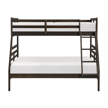Darden Pine Twin/Full Bunk Bed in Dark Brown