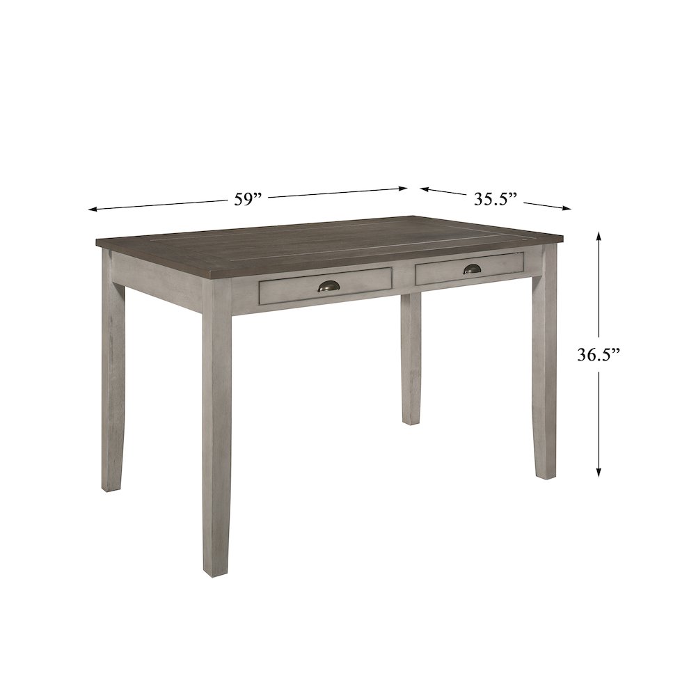 Brightleaf Wood Counter Height Table in Brown and Light Gray