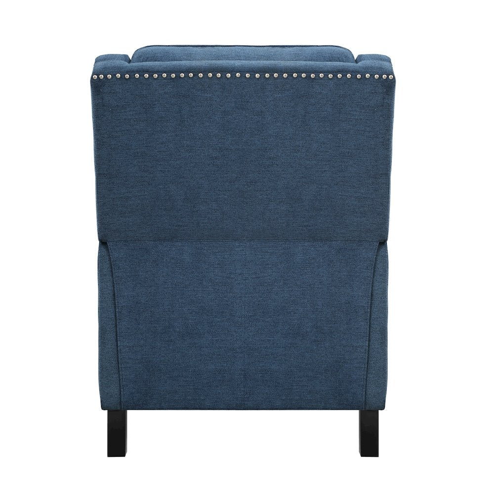 Lexicon Banks Textured Fabric Push back Recliner in Blue