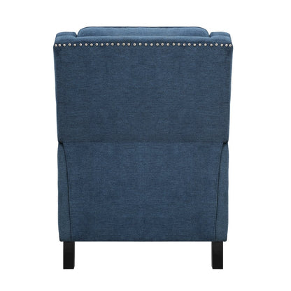 Lexicon Banks Textured Fabric Push back Recliner in Blue