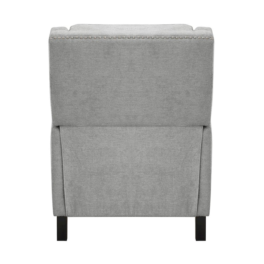 Lexicon Banks Textured Fabric Push back Recliner in Gray