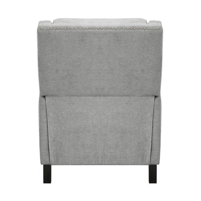 Lexicon Banks Textured Fabric Push back Recliner in Gray