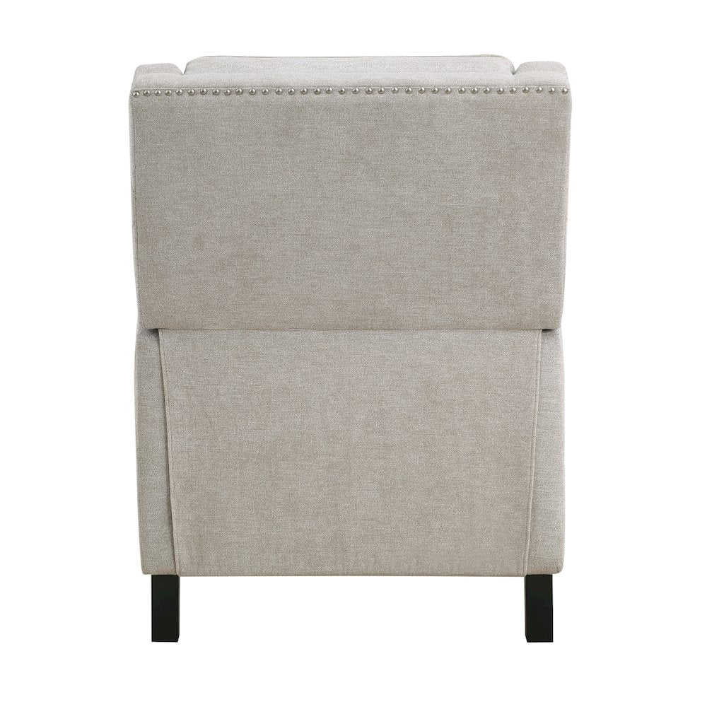 Lexicon Banks Textured Fabric Push back Recliner in Sand