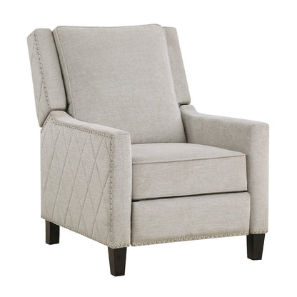 Lexicon Banks Textured Fabric Push back Recliner in Sand