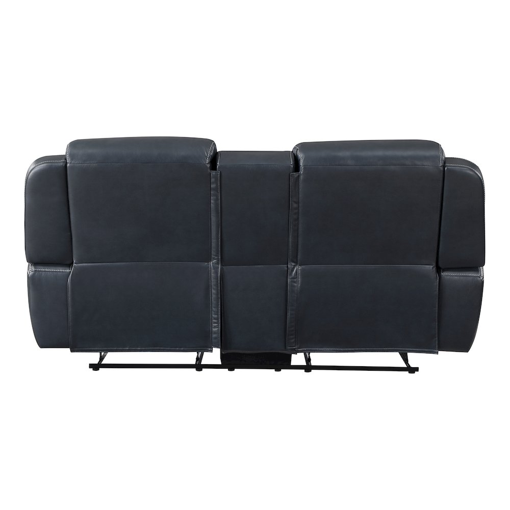 Littleton Faux Leather Double Reclining Love Seat In Blue