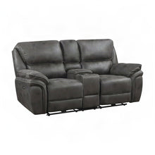 Proctor Microfiber Double Reclining Loveseat Sofa, Recliner Love Seat, Gray