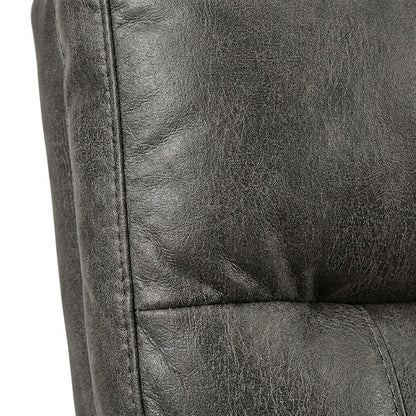 Proctor Microfiber Double Reclining Loveseat Sofa, Recliner Love Seat, Gray