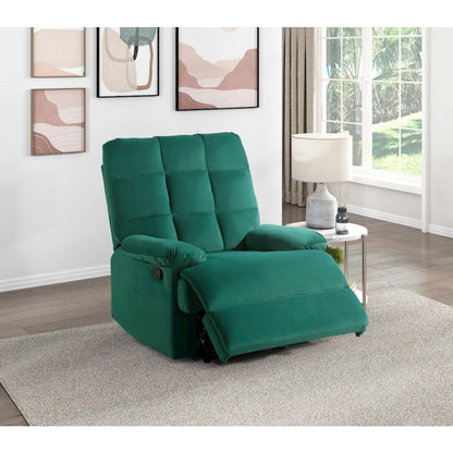 Lexicon Colin Velvet Manual Recliner in Green