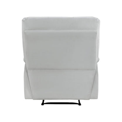 Lexicon Colin Velvet Manual Recliner in Light Gray