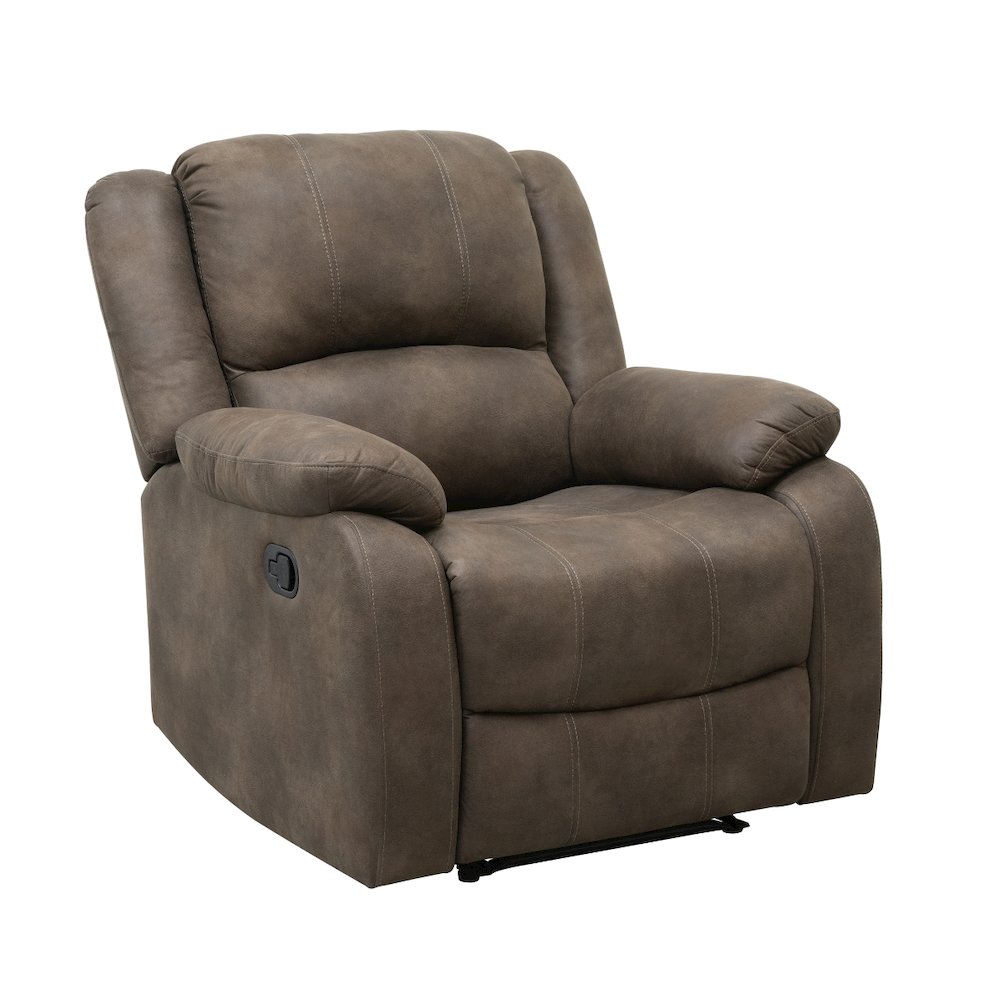 Lexicon Fairview Microfiber Manual Recliner in Brown