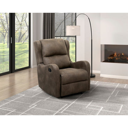 Lexicon Durant Microfiber Manual Recliner in Brown