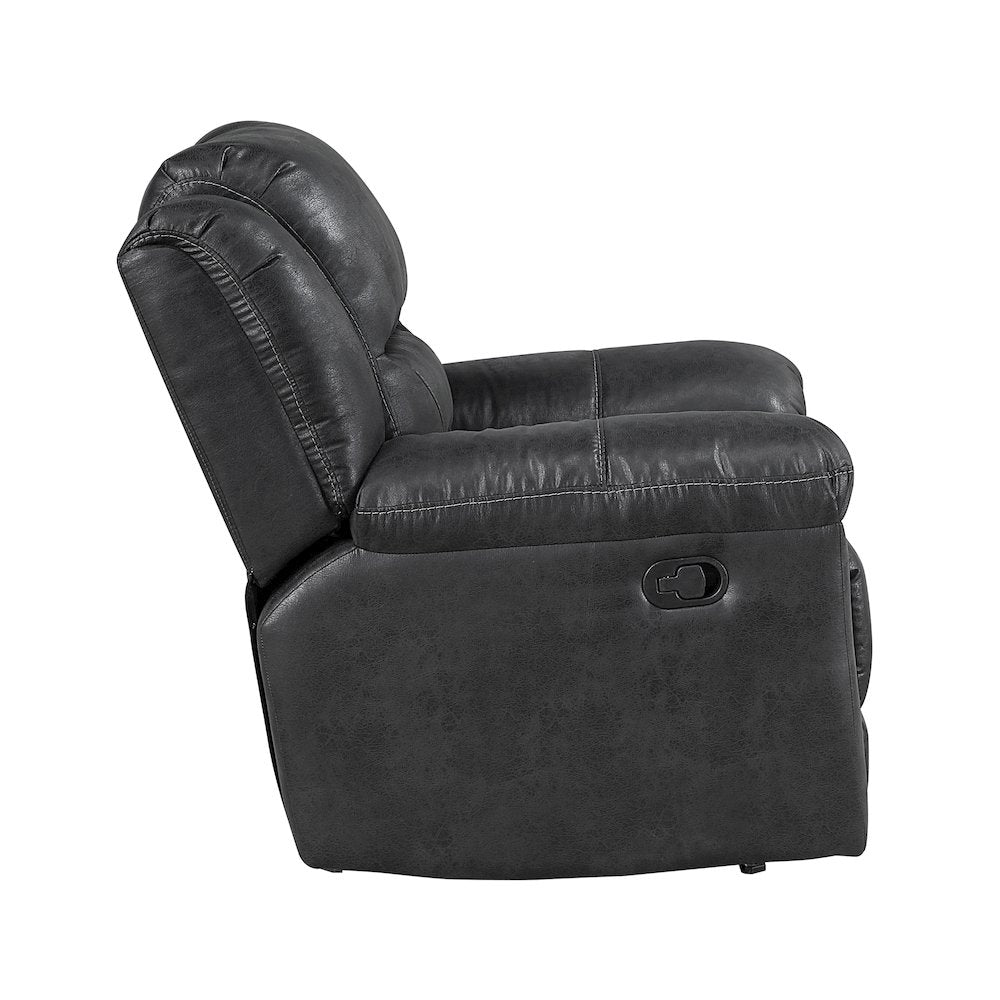 Lexicon Hazen Microfiber Rocker Reclining Chair in Black