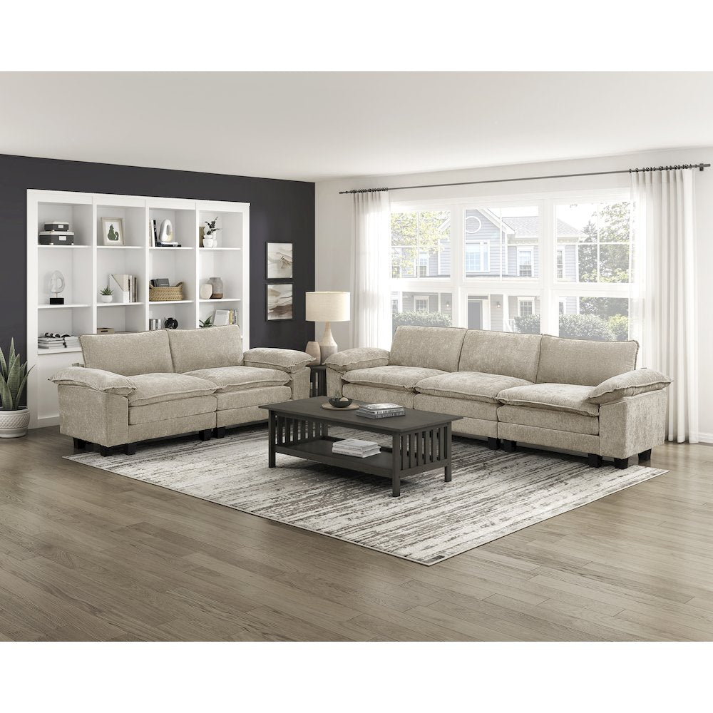 Dublin Chenille Sofa in Taupe