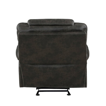 Gainesville Microfiber Glider Reclining Chair In Chocolate