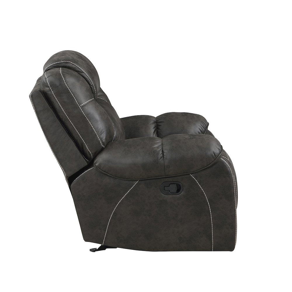 Gainesville Microfiber Glider Reclining Chair In Chocolate