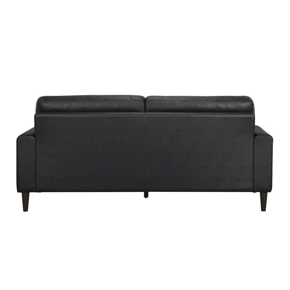 Lewes Leather Sofa In Black
