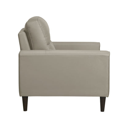 Lewes Leather Arm Chair In Latte