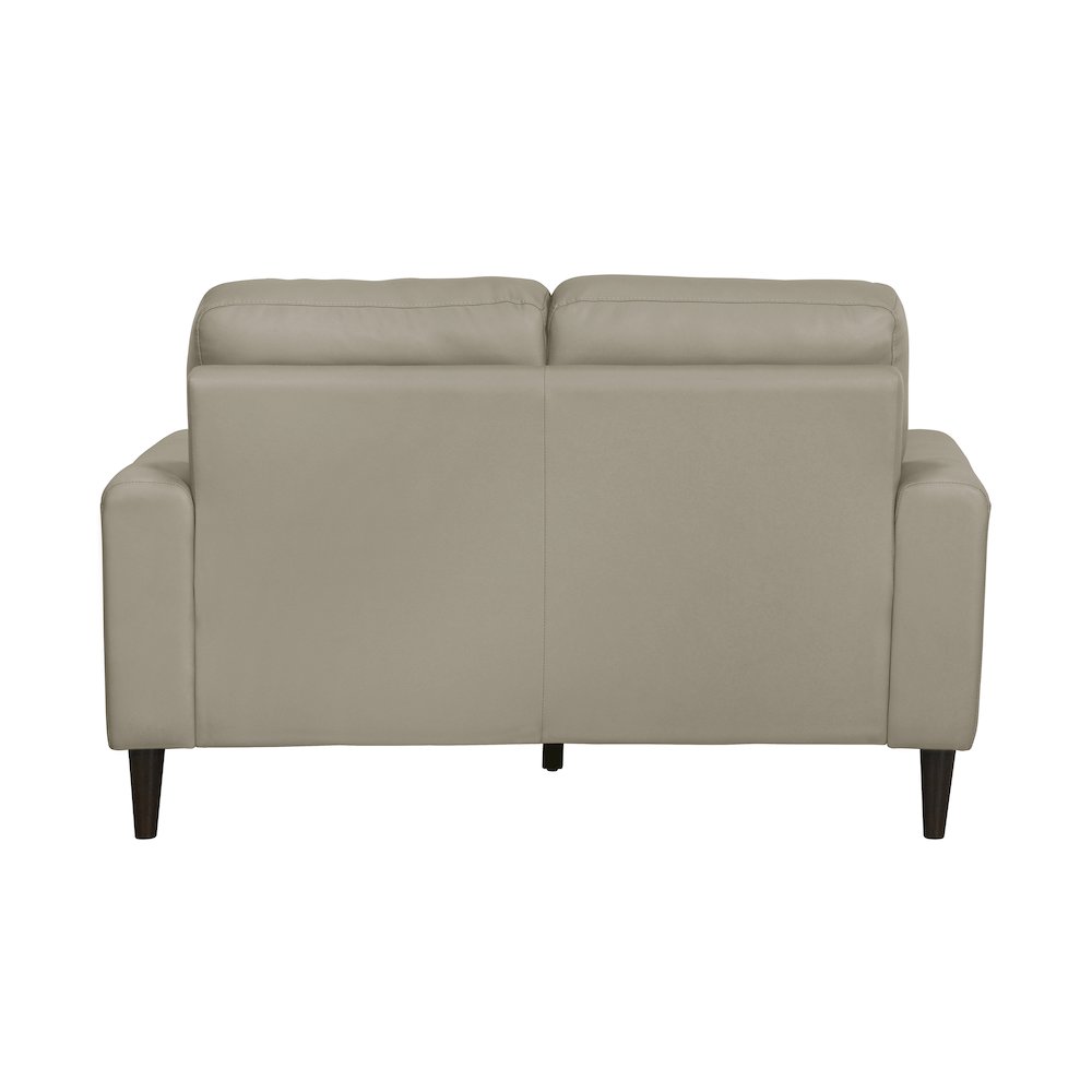 Lewes Leather Love Seat In Latte