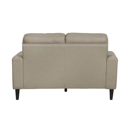 Lewes Leather Love Seat In Latte
