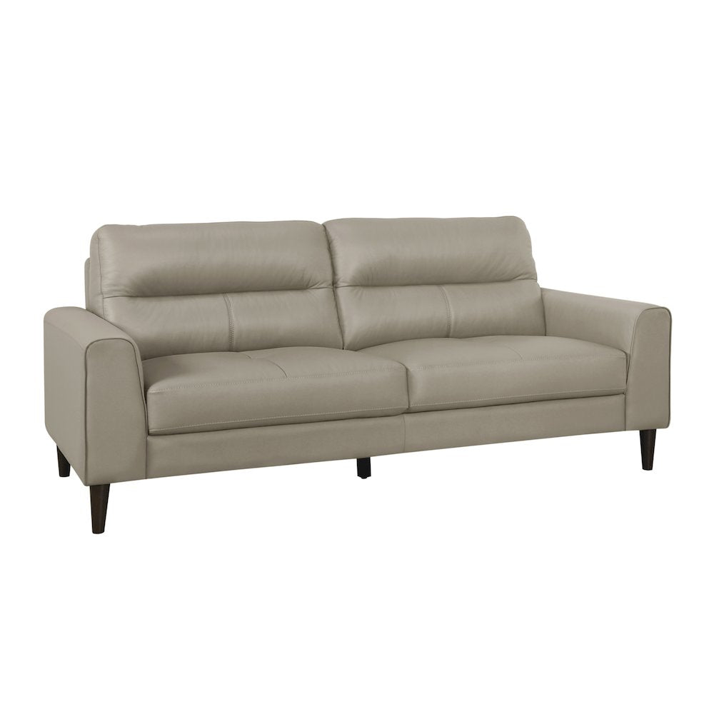 Lewes Leather Sofa In Latte