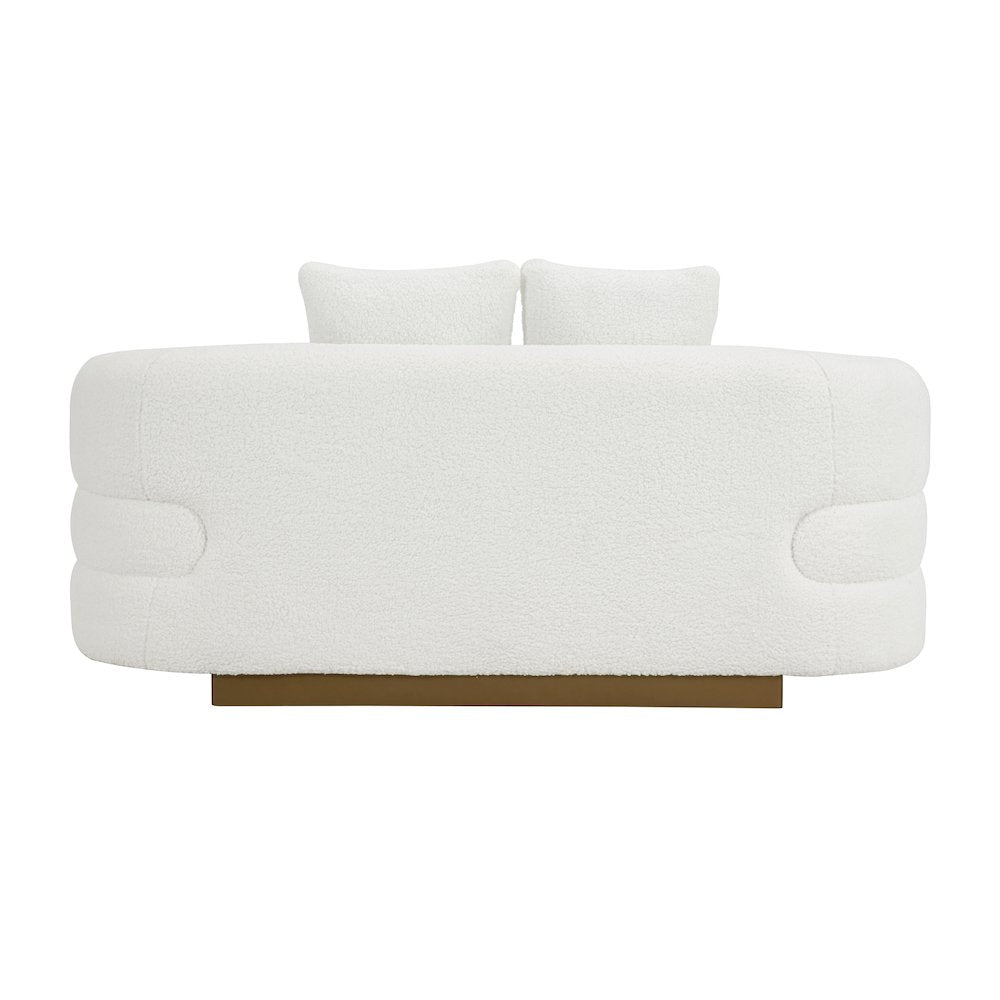 Lexicon Novella Sherpa Love Seat in White