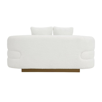 Lexicon Novella Sherpa Love Seat in White