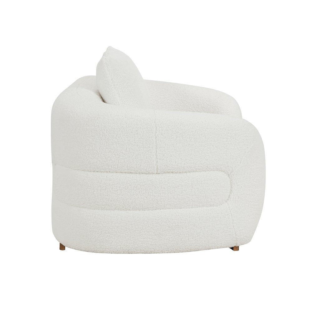 Lexicon Novella Sherpa Love Seat in White