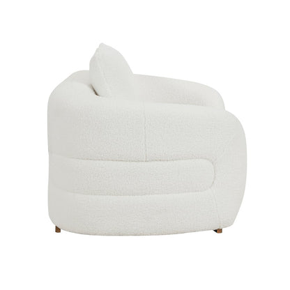 Lexicon Novella Sherpa Love Seat in White