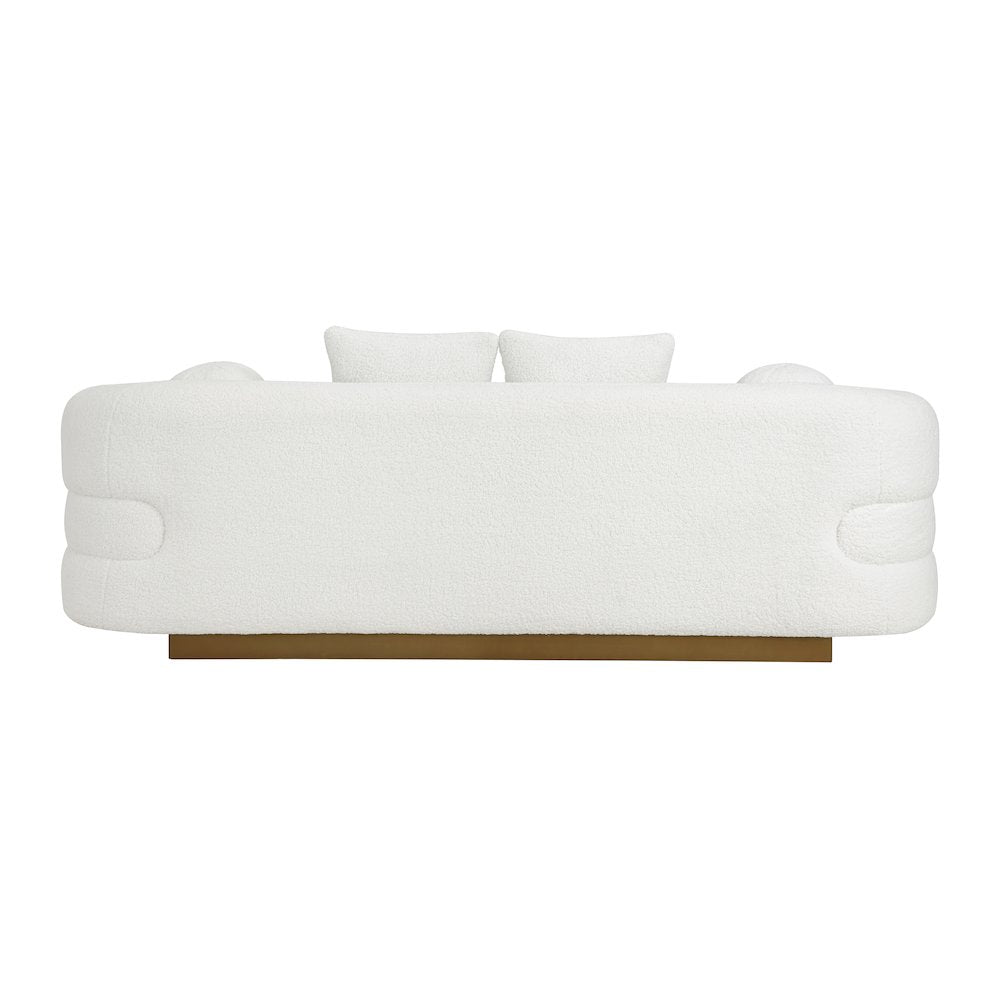 Lexicon Novella Sherpa Sofa in White
