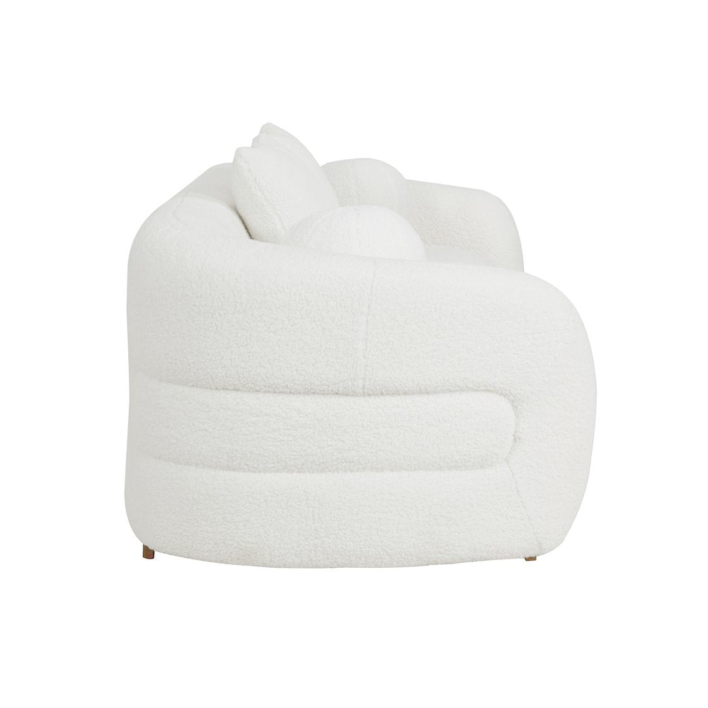 Lexicon Novella Sherpa Sofa in White