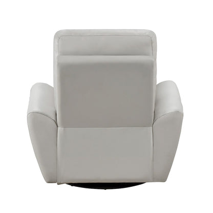 Essex Leather Swivel Glider Chair In