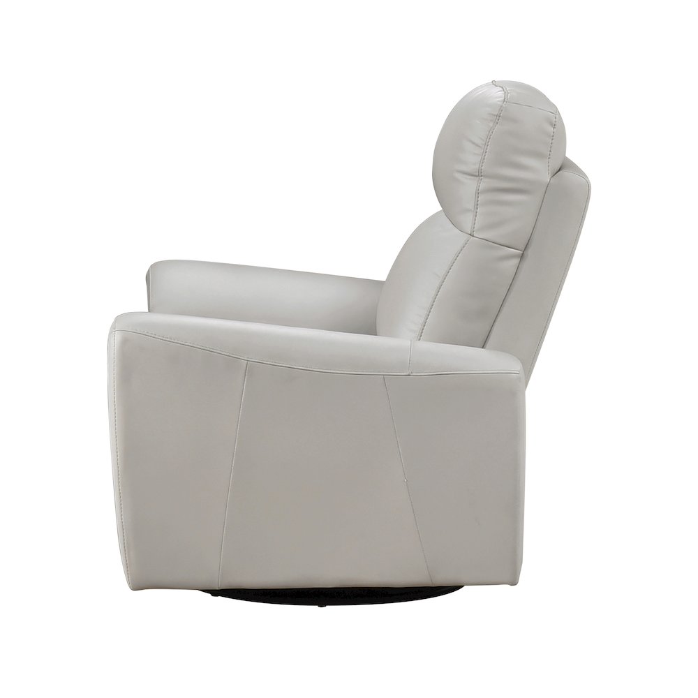 Essex Leather Swivel Glider Chair In