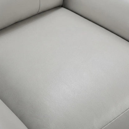 Leather Swivel Glider Recliner Chair for Living Room and Nursery, Gray