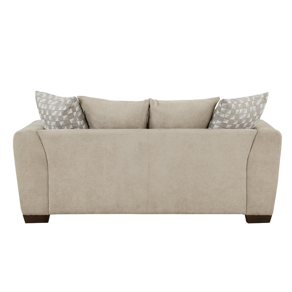 Hume Chenille Love Seat In Light Brown