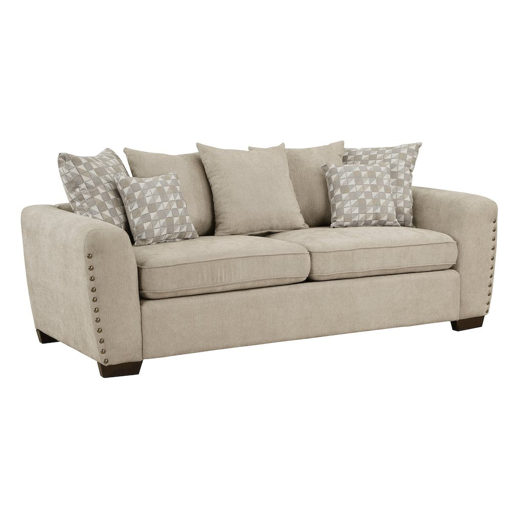 Hume Chenille Sofa In Light Brown