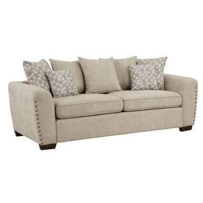 Hume Chenille Sofa In Light Brown