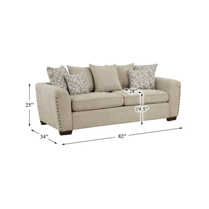 Hume Chenille Sofa In Light Brown