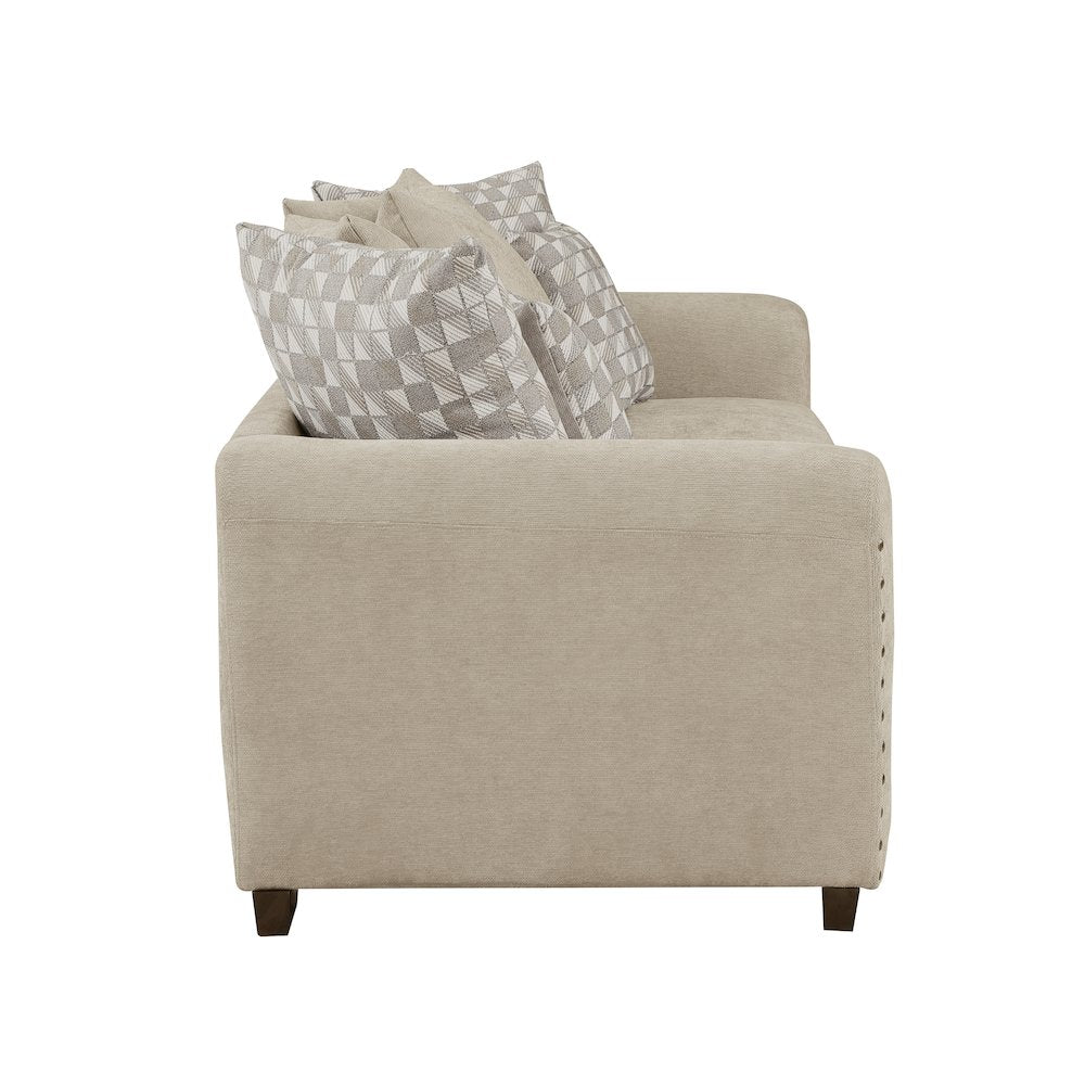Hume Chenille Sofa In Light Brown