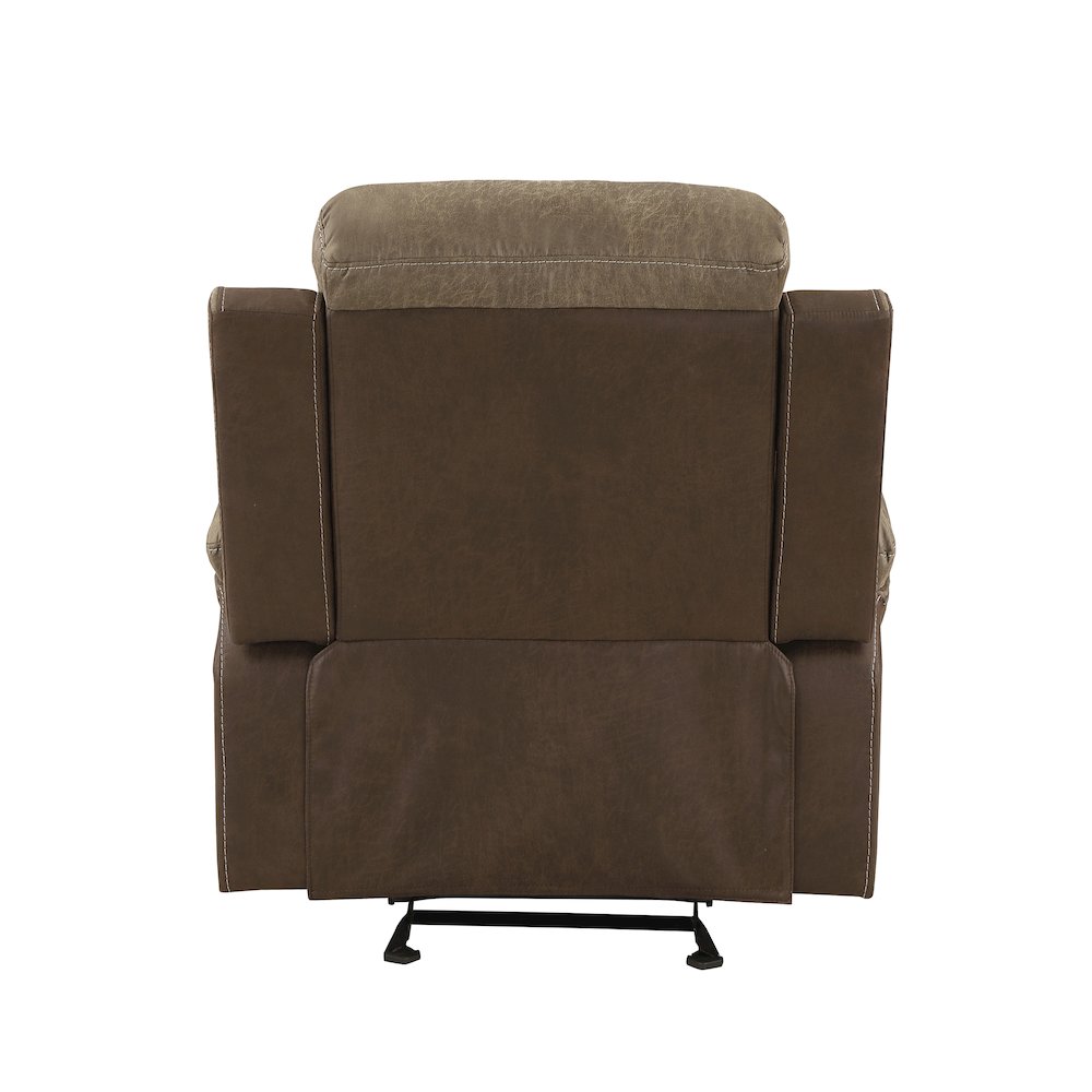 Glendale Microfiber Glider Reclining Chair In Brown