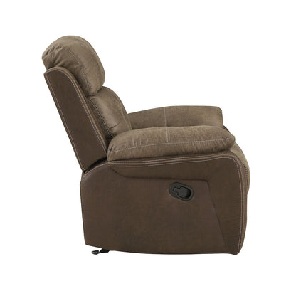 Glendale Microfiber Glider Reclining Chair In Brown