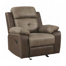 Glendale Microfiber Glider Recliner Chair with Smooth Rocking Motion, Brown