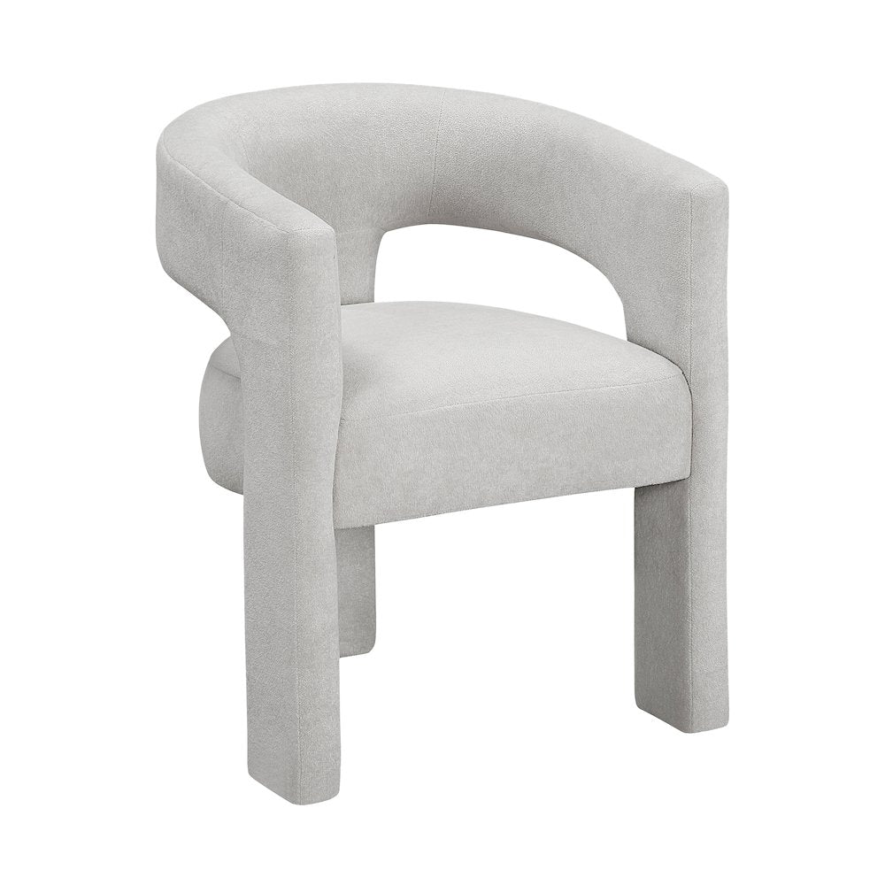 Marais Boucle Dining Chairs, Set of 2 in Light Gray