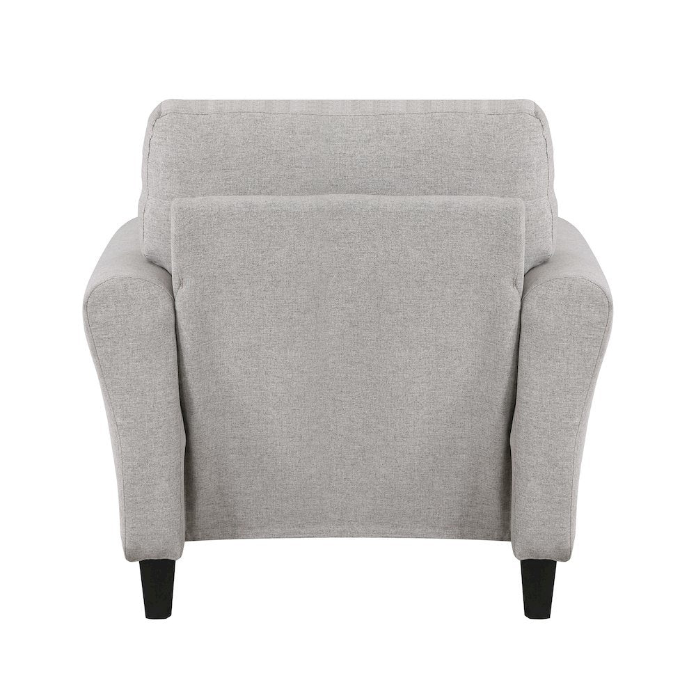 Sand Color Upholstered Arm Chair, Elegant Accent Chair for Living Room Spaces